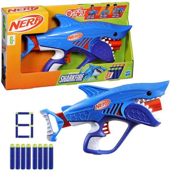 PISTOLA NERF SHARKFIRE 23X40 CM ¡CON UN DISEÑO IMPRESIONANTE DE TIBURÓN! image 2