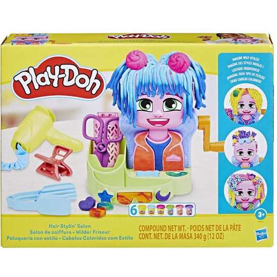 PLAYDOH PELUQUERÍA CON ESTILO, INCLUYE 6 BOTES DE PLASTILINA Y ACCESORIOS image 2