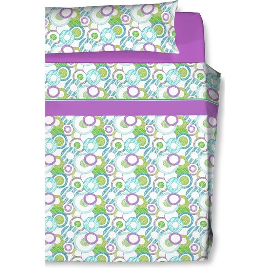 JUEGO DE SÁBANAS ESTAMPADO CARLA RUBINI 90CM MORADO image 0