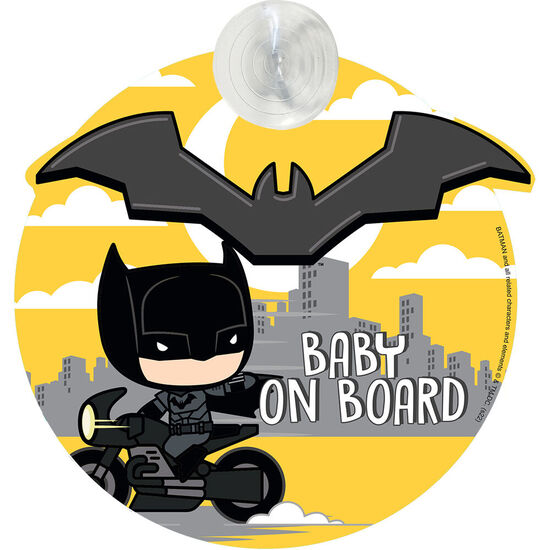 SEÑAL COCHE BABY ON BOARD BATMAN DC COMICS image 0