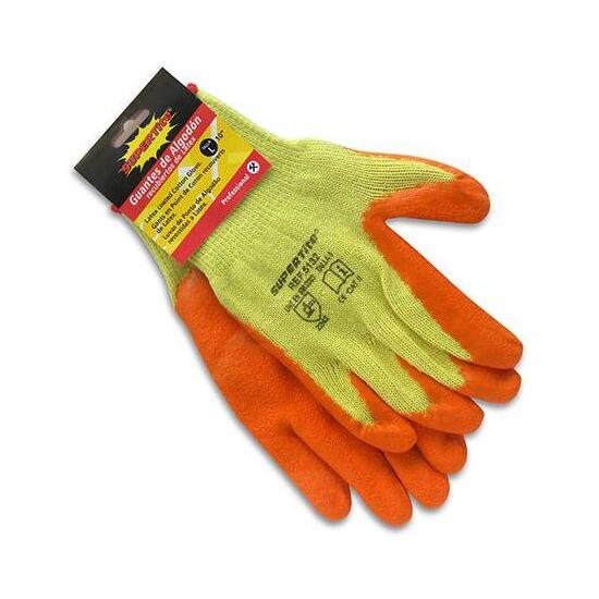 LATEX COATED COTTON KNIT GLOVE SIZE L image 0