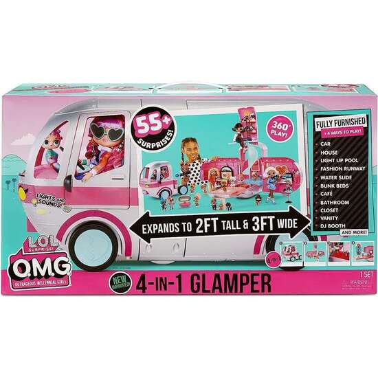 VEHICULO CARAVANA CAMPER GLAM N GO L.O.L. SURPRISE. CUENTA CON MAS DE 50 SORPRESAS.26.13X9.12.75 CM image 1