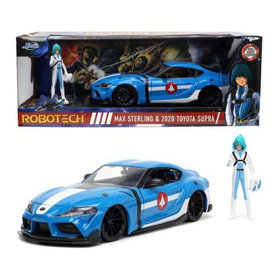 COCHE DE METAL ROBOTECH MAX STERLING 2020 TOYOTA SUPRA 1:24 INCLUYE FIGURA MAX STERLING image 0