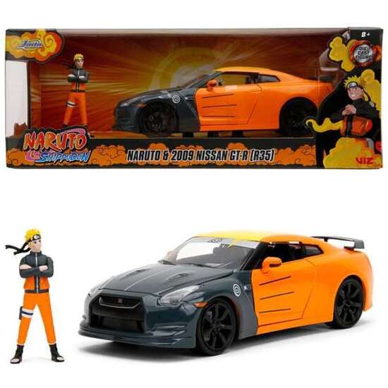 COCHE NARUTO NISSAN 2009 GT-R ESCALA 1:24. INCLUYE FIGURA image 0