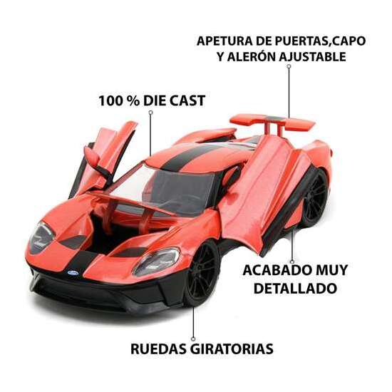 COCHE PINK SLIPS 2017 FORD GT ESCALA 1:24 image 2