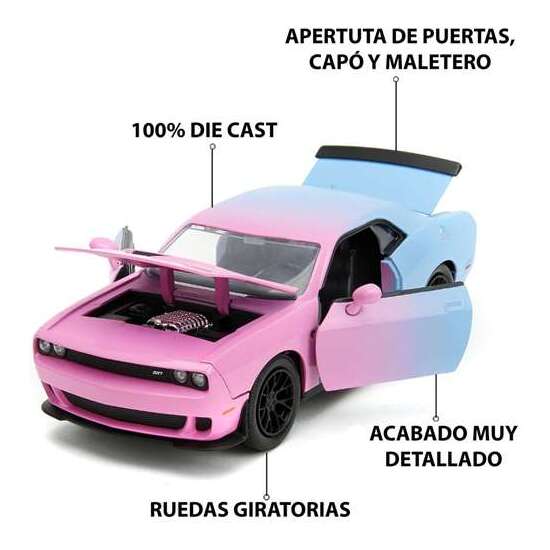 COCHE PINK SLIPS DODGE CHALLENGER HELLCAT ESCALA 1:24 image 2