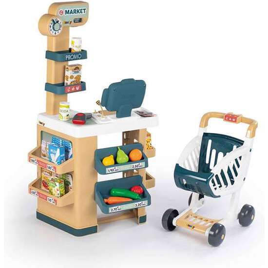 SUPERMERCADO CON CARRITO, CAJA REGISTRADORA Y 34 ACCESORIOS. 89,6 X 48,9 X 38,50 CM image 0