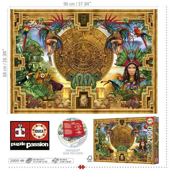 PUZZLE 2000 PIEZAS MONTAJE AZTECA MAYA image 2