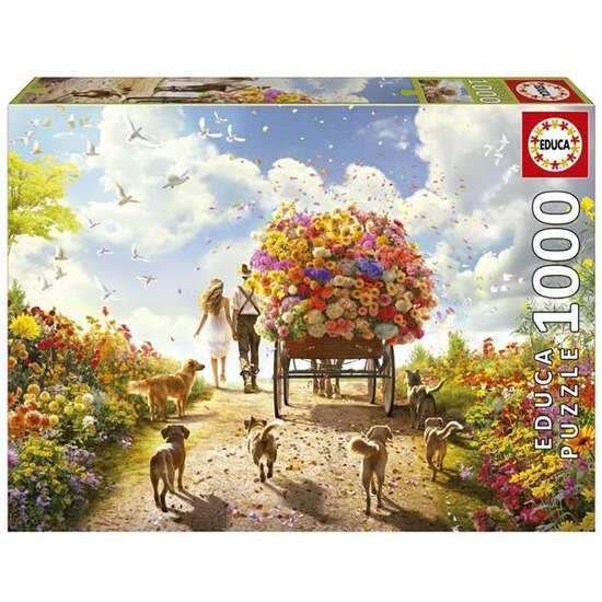 PUZZLE 1000 PIEZAS CARRO DE FLORES image 1