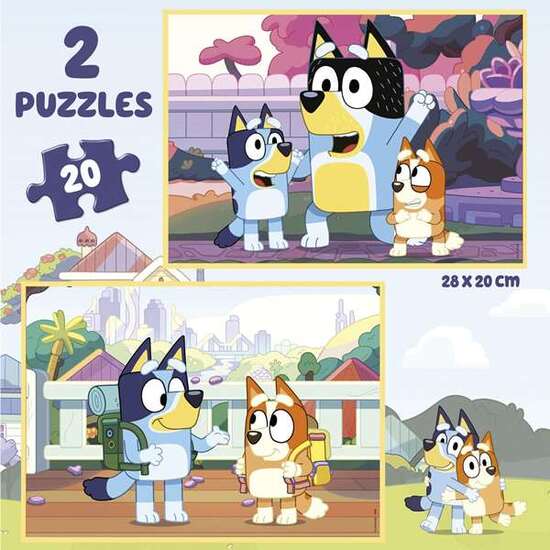 PUZZLE 2X20 PIEZAS BLUEY EN MALETIN image 3