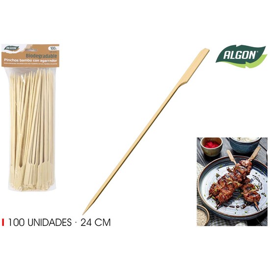 SET-100PINCHO BAMBU AGARRADOR 240MM ALGON image 0