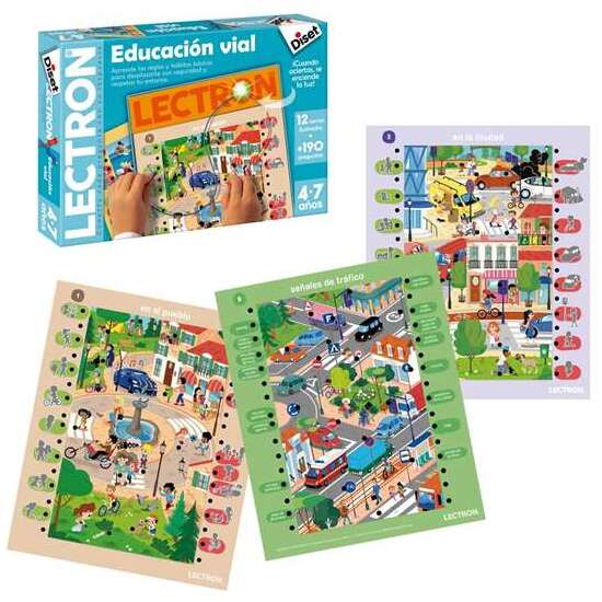 LECTRON EDUCATIVO EDUCACIÓN VIAL CON 12 TEMAS ILUSTRADOS Y MAS DE 190 PREGUNTAS. (4-7 AÑOS) image 3