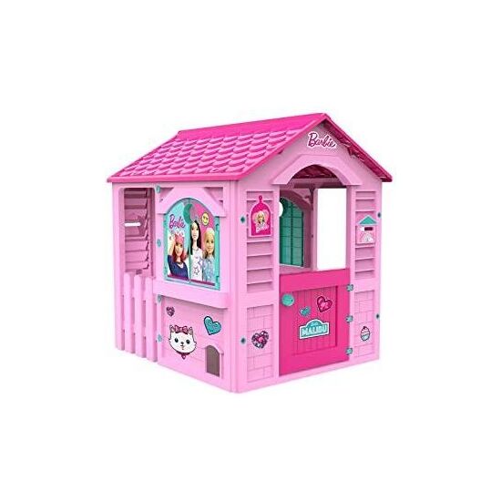 CASA BARBIE VACACIONES FELICES CON ADHESIVAS PARA DECORAR Y HUECO PARA MASCOTAS 84X103X104 CM image 0