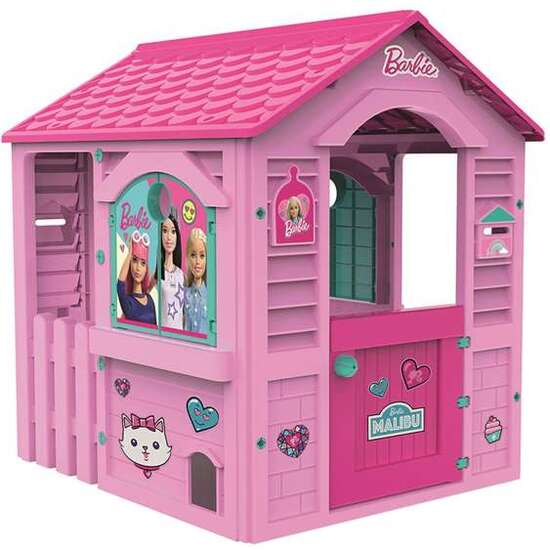 CASA BARBIE VACACIONES FELICES CON ADHESIVAS PARA DECORAR Y HUECO PARA MASCOTAS 84X103X104 CM image 2