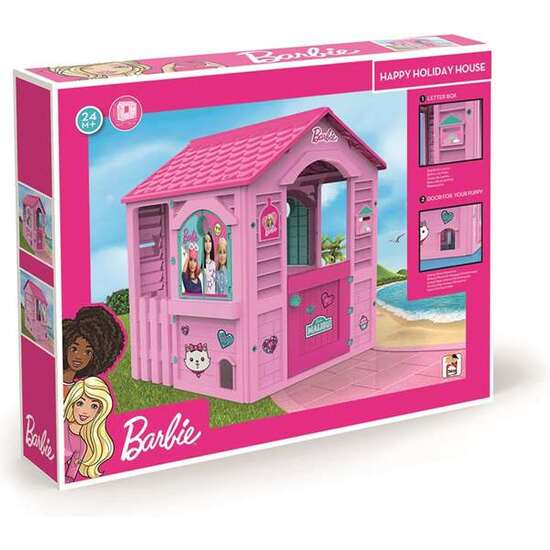 CASA BARBIE VACACIONES FELICES CON ADHESIVAS PARA DECORAR Y HUECO PARA MASCOTAS 84X103X104 CM image 3