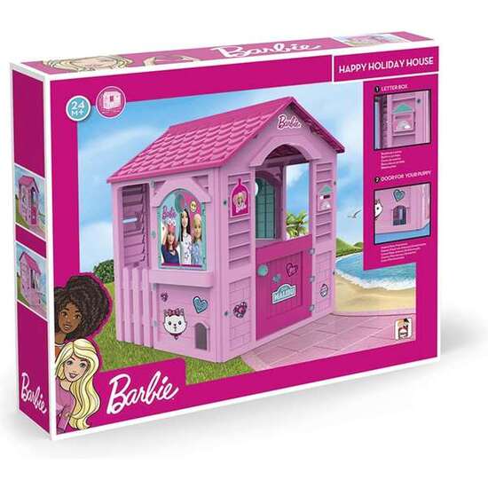 CASA BARBIE VACACIONES FELICES CON ADHESIVAS PARA DECORAR Y HUECO PARA MASCOTAS 84X103X104 CM image 4