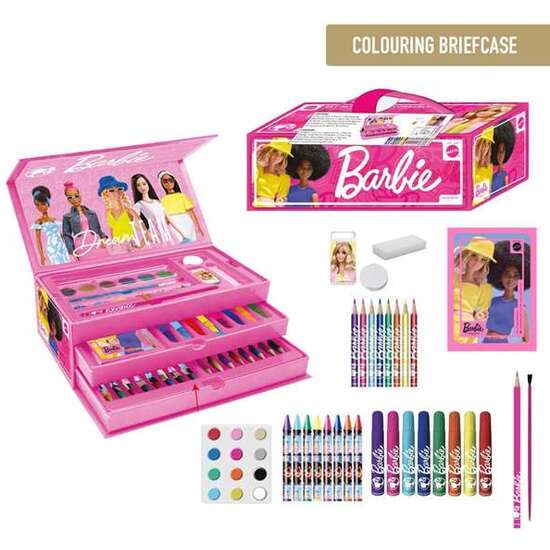 MALETÍN DE PAPELERÍA COLOREABLE BARBIE 26.0 X 10.0 X 13.0 CM image 0