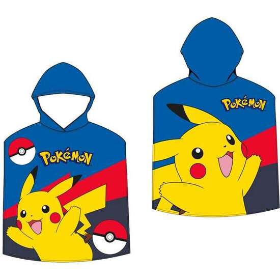 PONCHO PLAYA POKEMON  NIÑO 55X110 CM image 0