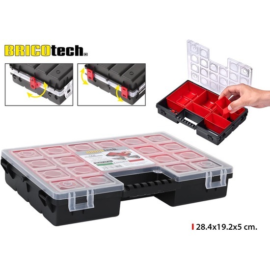 ORGANISER TOOL BOX 28,4X19,2X5CM BRICOTECH image 0