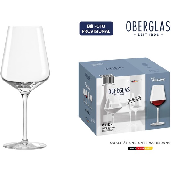 SET 6 COPAS VINO OBERGLAS 55CL PASSION image 0