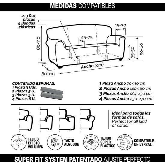 FUNDA SOFA HELENA 2 PLAZAS MARINO image 6