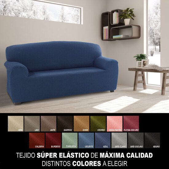 FUNDA SOFA POCKET MARCELA 2 PLAZAS AZUL image 3