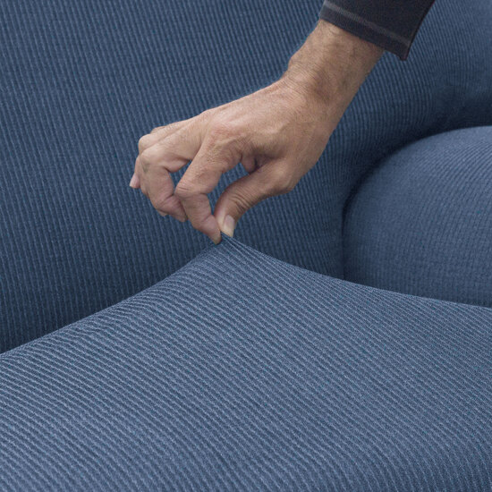 FUNDA SOFA POCKET MARCELA 2 PLAZAS AZUL image 4