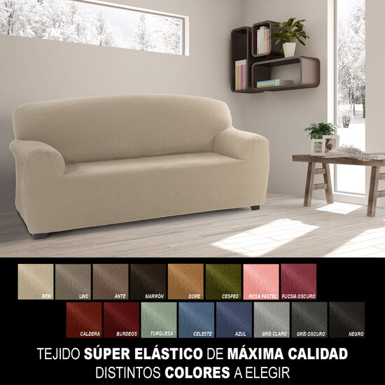 FUNDA SOFA POCKET MARCELA 3 PLAZAS BEIG image 3