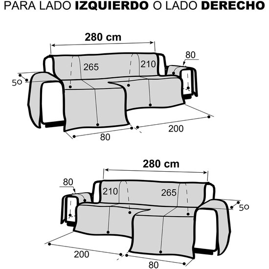 CHAISE IZ/DER ACOLCHADO REVERTE 280 CM ROJO image 9