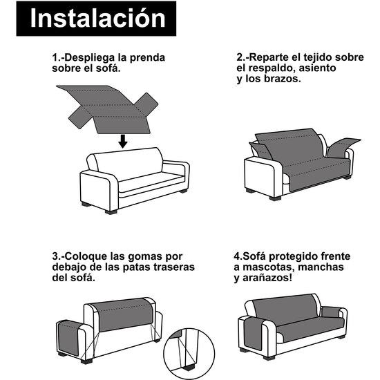 SALVA SOFA ACOLCHADO REVERTE 1 PLAZA BEIG-CRUDO image 8