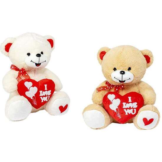 PELUCHE  OSO CORAZON I LOVE YOU 40 CM  - MODELOS SURTIDOS image 1