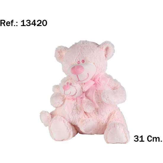 PELUCHE  OSO ROSA MAMA 31 CM. image 0