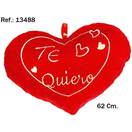 PELUCHE  CORAZON TE QUIERO CORAZONES DORADO GIGANTE 62 CM. image 0