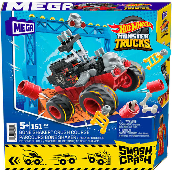 MEGA CONSTRUX PISTA BONE SHAKER MONSTER TRUCKS HOT WHEELS image 0