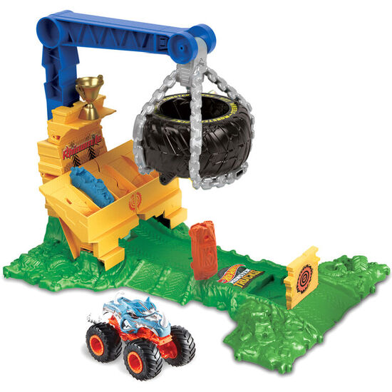 PISTA RETO DE RHINOMITE ARENA SMASHERS MONSTER TRUCKS HOT WHEELS image 1
