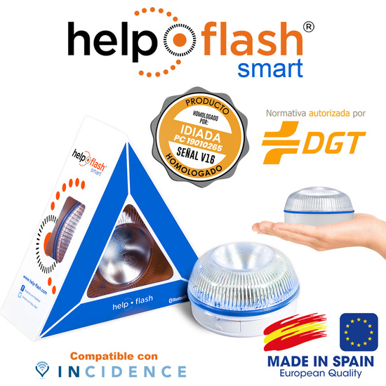 HELP FLASH - LUZ DE EMERGENCIA AUTÓNOMA, V16 HOMOLOGADA image 1