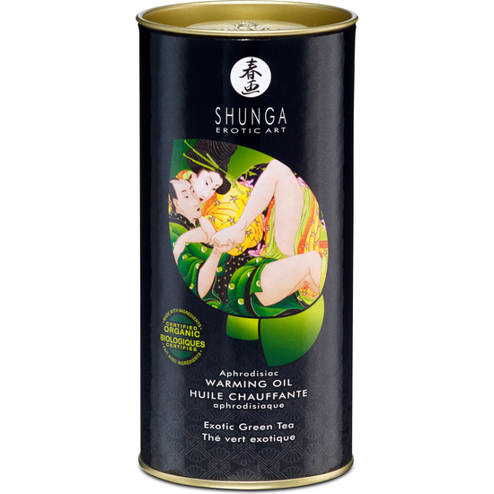 SHUNGA WARMING OIL EXOTIC GREEN TEA 100 ML image 1