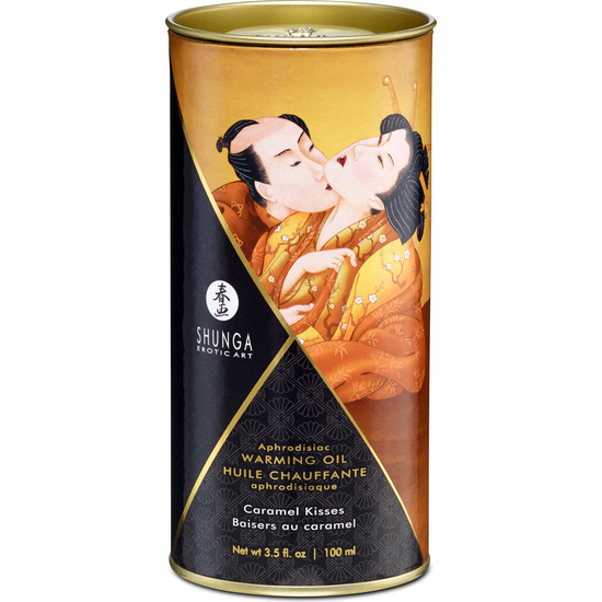 SHUNGA WARMING OIL CARAMEL KISSES 100 ML image 1