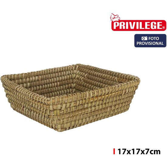 CESTA CONICA MIMBRE CUADRADA  17X17X7CM KORNE image 0