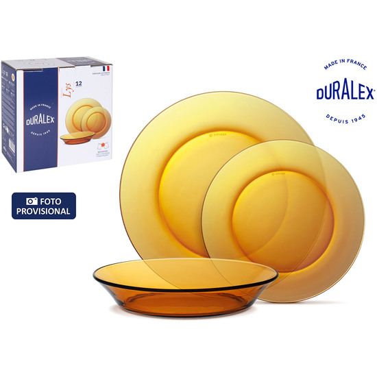 Æ VAJILLA AMBAR 12PC DURALEX LYS image 0