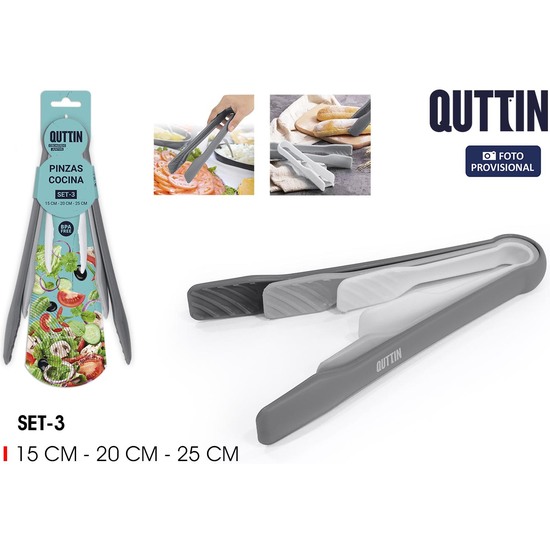 SET-3 PINZAS COCINA PLASTICO QUTTIN image 1