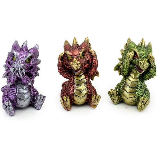 SET FIGURAS DRAGONES BEBES DE LOS ELEMENTOS 8CM image 0