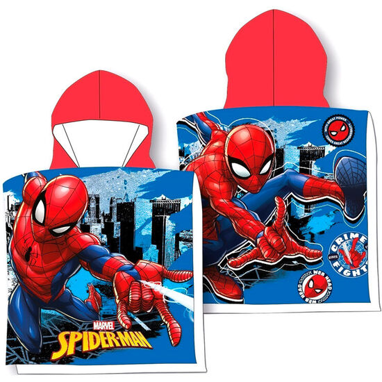 PONCHO TOALLA SPIDERMAN MARVEL ALGODON image 0