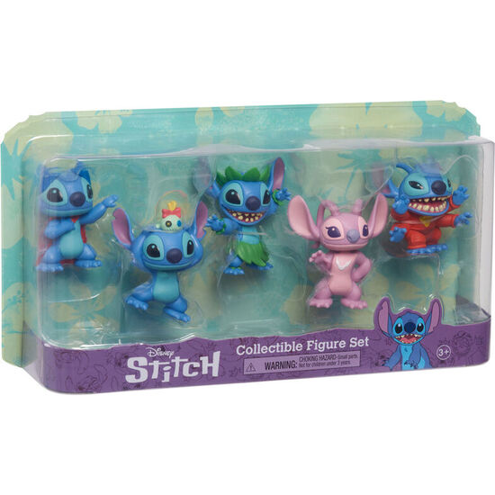 BLISTER 5 FIGURAS STITCH DISNEY 7CM image 0