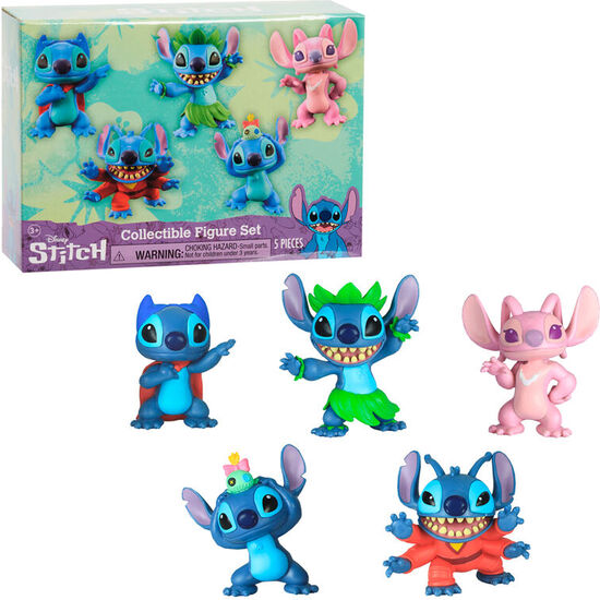 BLISTER 5 FIGURAS STITCH DISNEY 7CM image 1