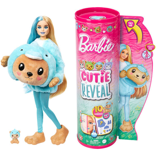 MUÑECA CHELSEA CUTIE REVEAL SERIE DISFRACES OSITO DELFIN BARBIE image 0