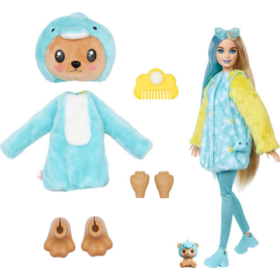 MUÑECA CHELSEA CUTIE REVEAL SERIE DISFRACES OSITO DELFIN BARBIE image 1