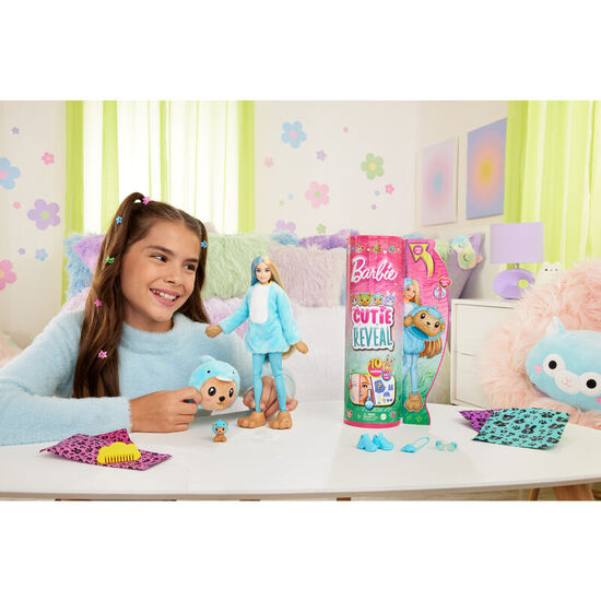 MUÑECA CHELSEA CUTIE REVEAL SERIE DISFRACES OSITO DELFIN BARBIE image 2