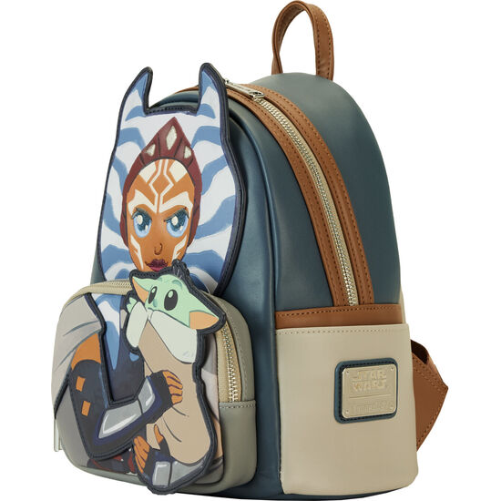 MOCHILA AHSOKA & GROGU THE MANDALORIAN STAR WARS LOUNGEFLY 26CM image 1