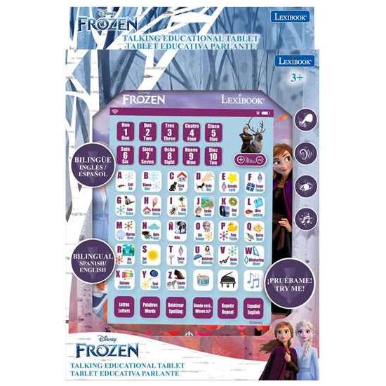 TABLET EDUCATIVA BILINGÜE INGLES-ESPAÑOL  FROZEN CON 80 ACTIVIDADES. 24.4X19X1.5 CM image 3